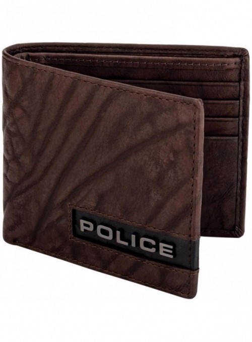 Police Brown Leather For Men - Bifold Wallets