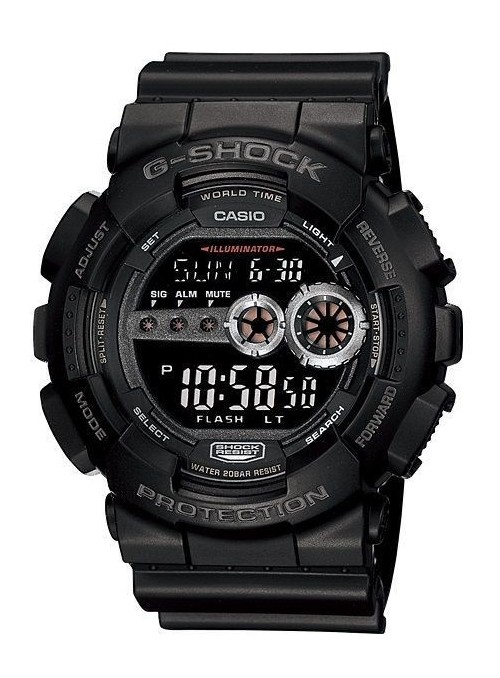 Casio G-Shock Men's Black Digital Dial Black Resin Band Watch [GD-100-1B]