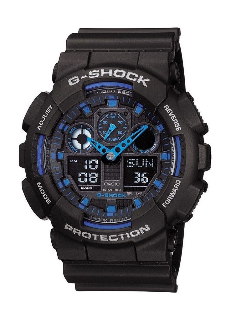 Casio G-Shock Men's Ana-Digi Dial Resin Band Watch - GA-100-1A2 - AW