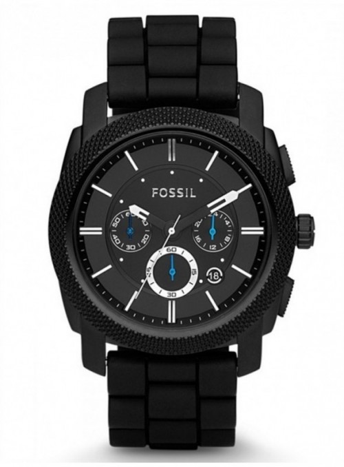Fossil Machine Watch for Men - Analog Silicone Band - FS4487