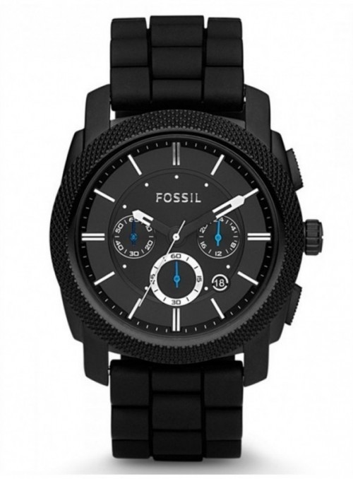 Fossil Machine Watch for Men - Analog Silicone Band - FS4487